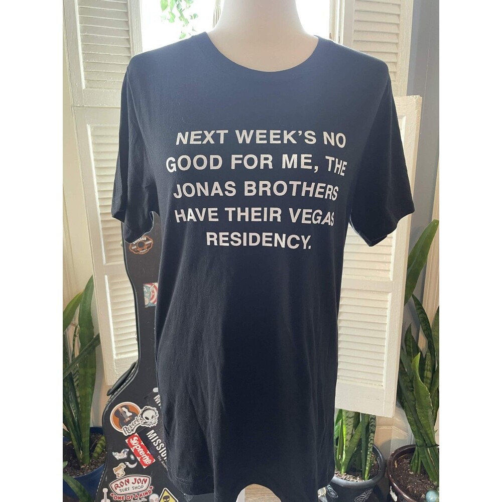 OFFICIALLY LICENSED Jonas Brothers Vegas Residency T-Shirt Black Medium Used